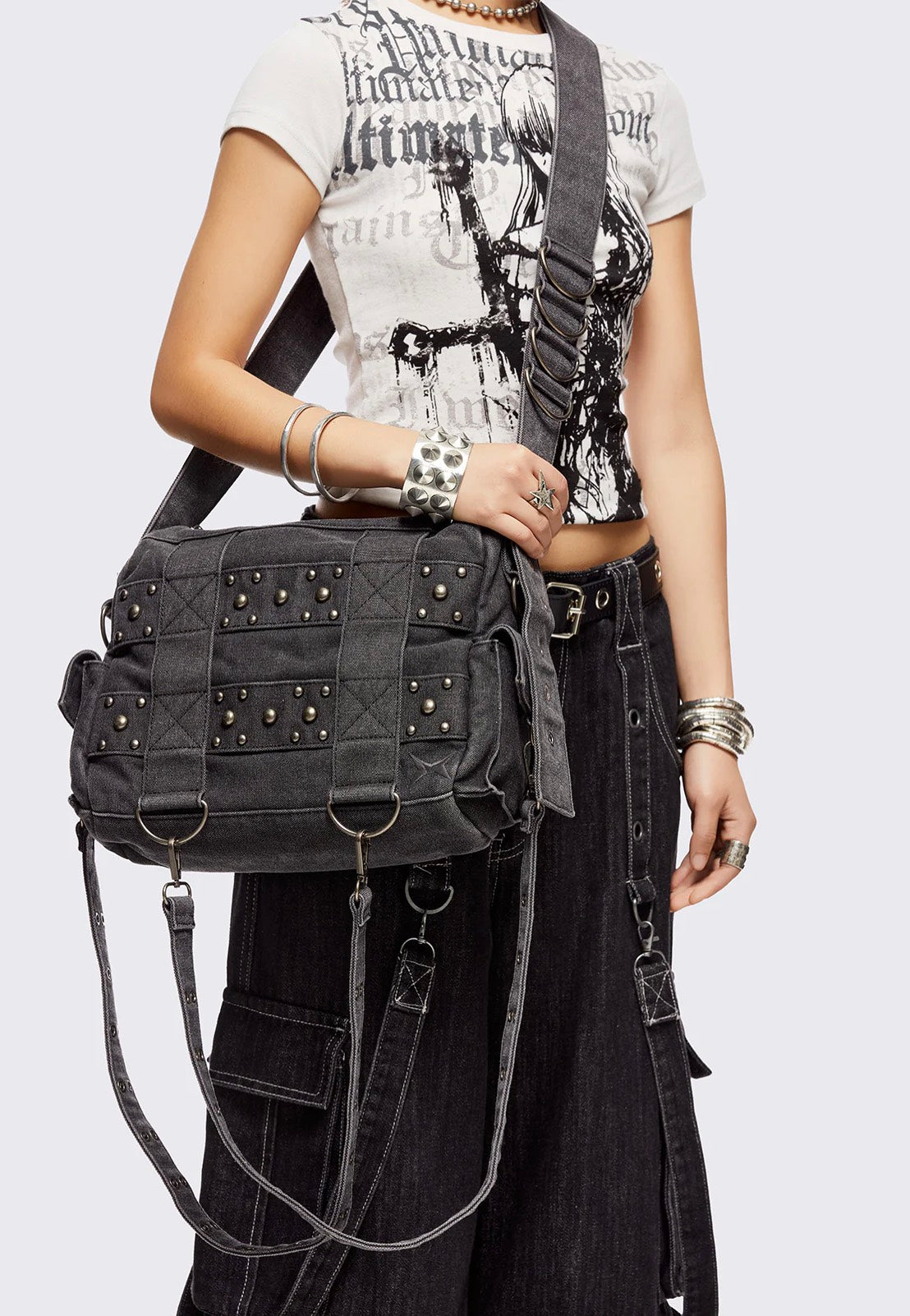 Minga London - Trek Denim Black - Crossbody Bag | Impericon