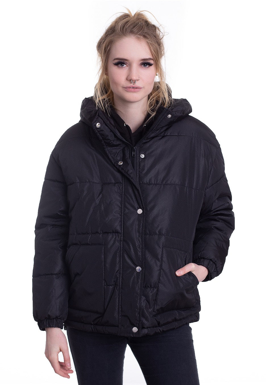 Urban Classics Oversized Hooded Puffer Black Jacket Impericon