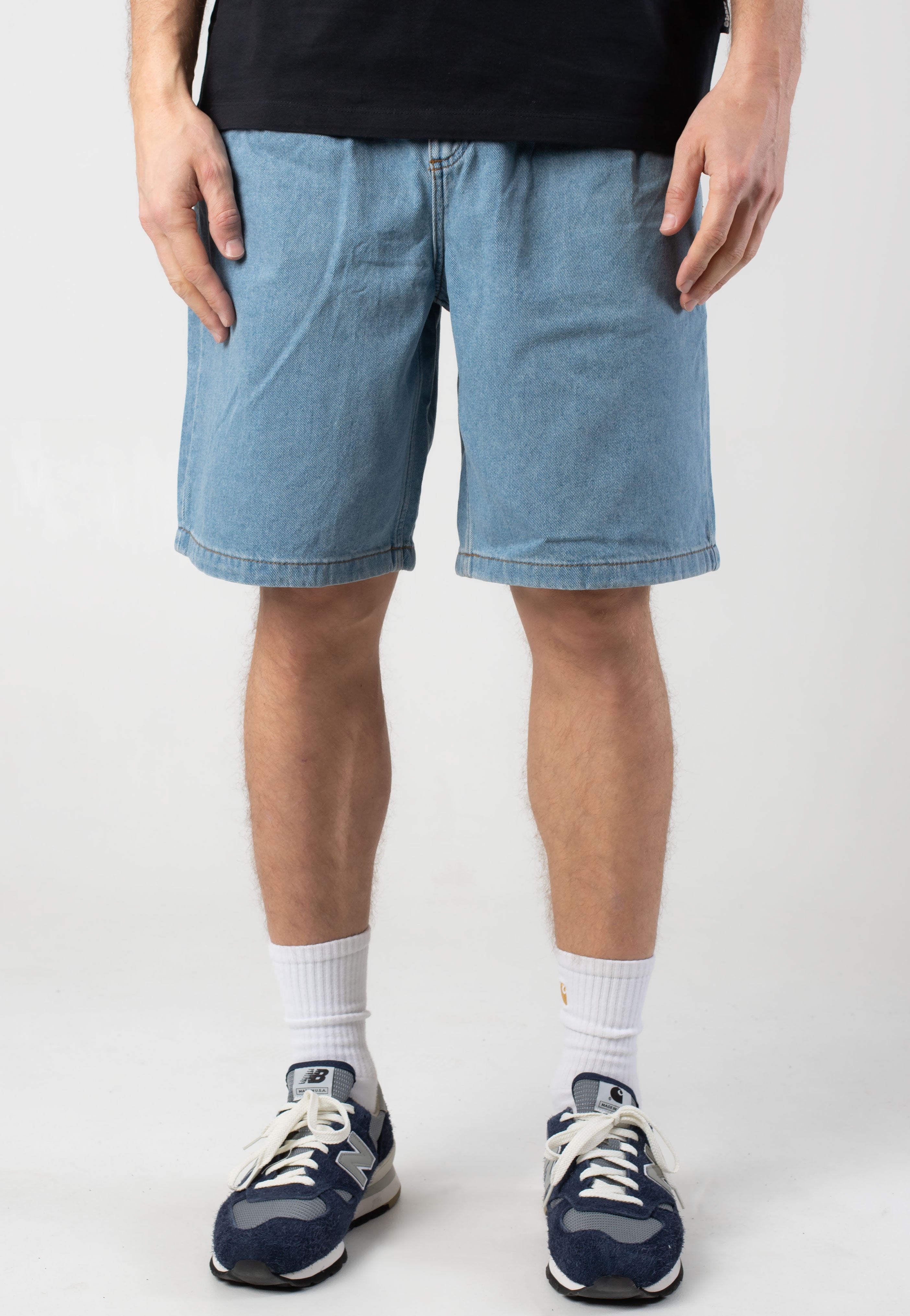 Vans Authentic Chino Loose Pleated Stonewash/Blue - Shorts | Impericon