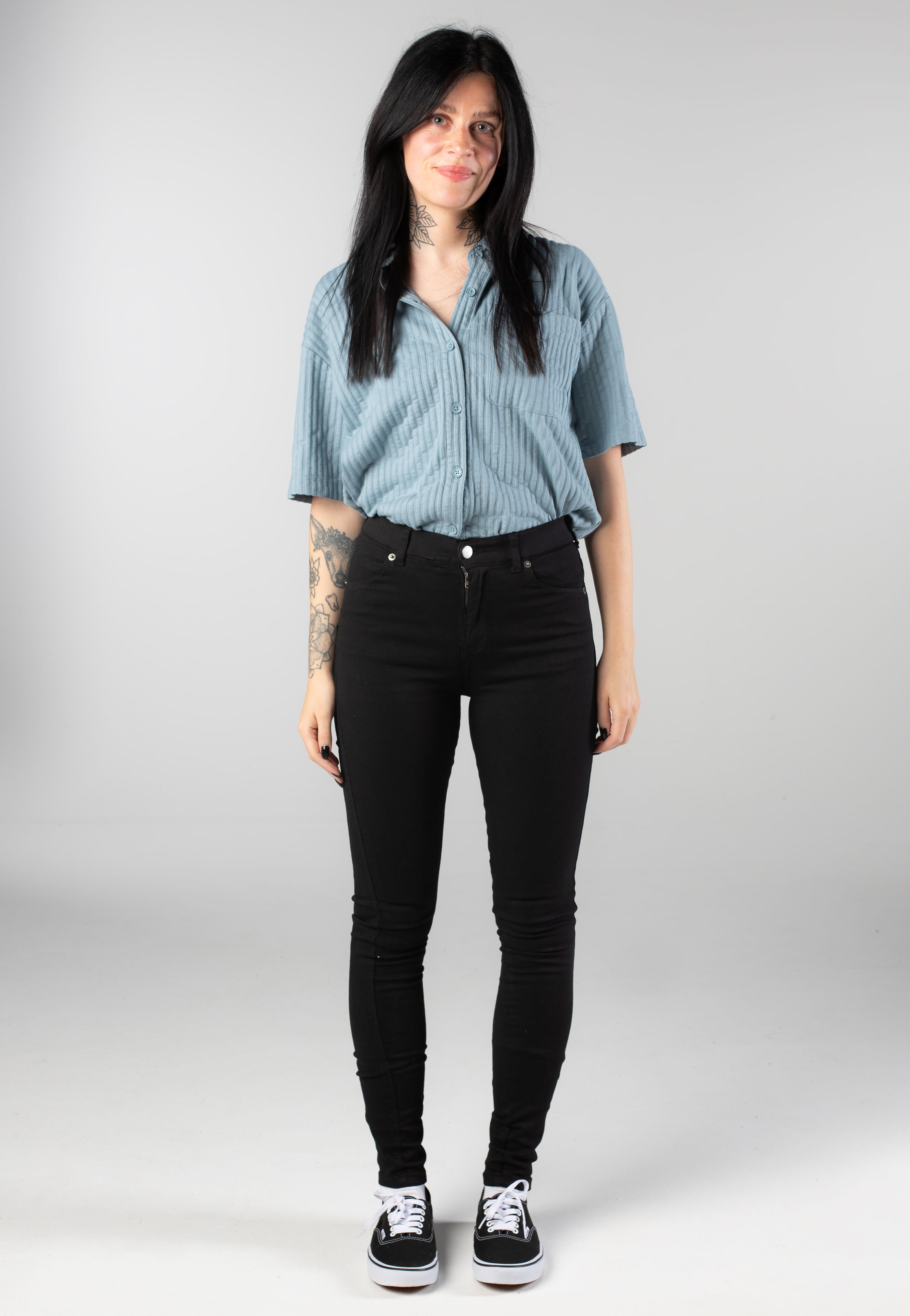 dress shirt with vans Vans - Bedford Knit Button Up Citadel - Shirt - blue - XL