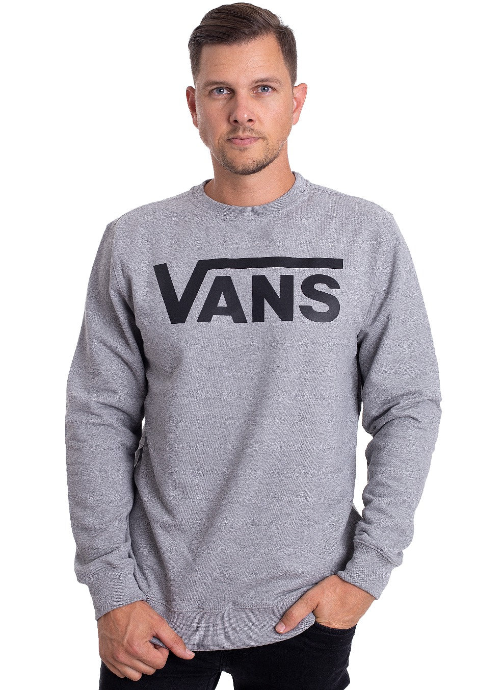 Vans Classic Crew II Cement Heather/Black - Sweater | Impericon