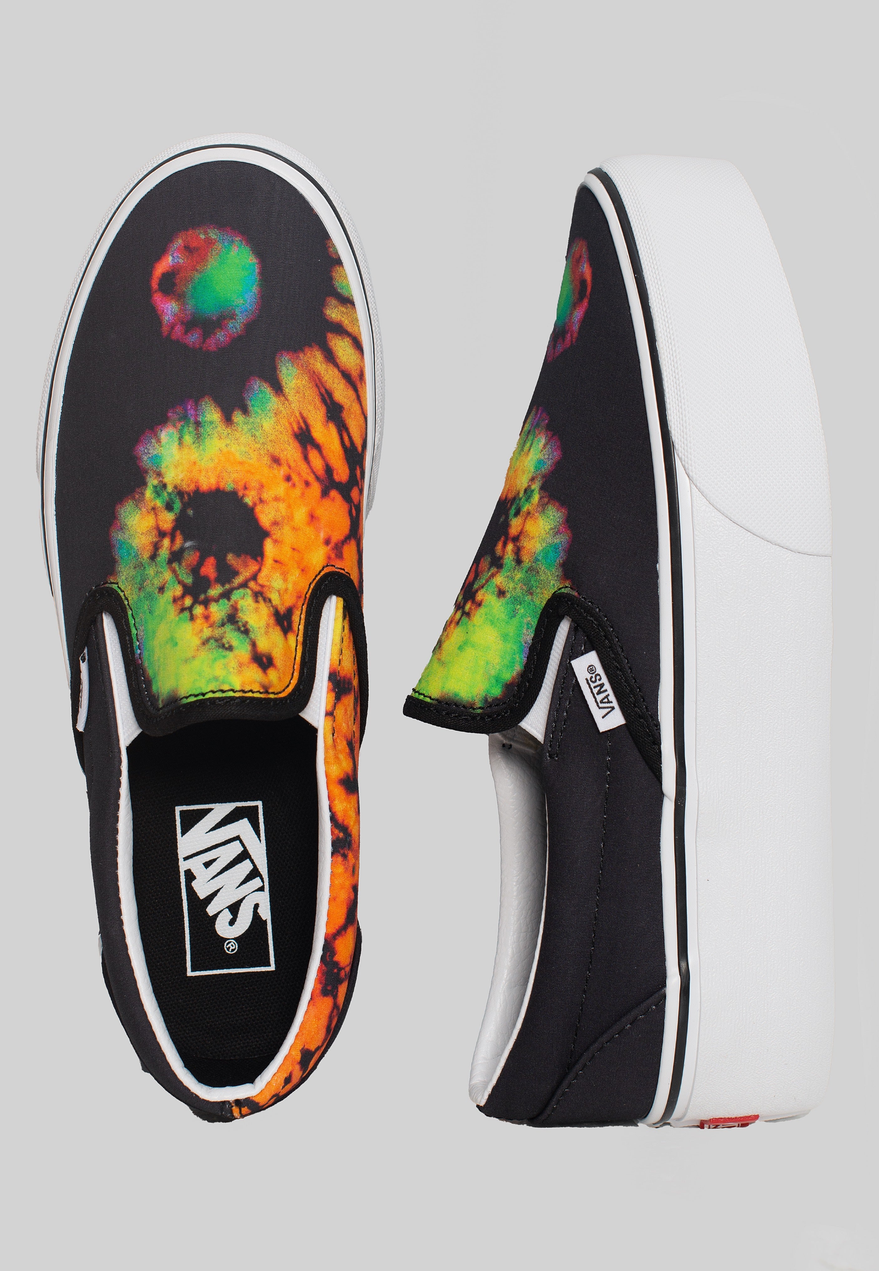Vans Multicolor Graphic Slip-Ons Little Kids Classic Slip-On Checkerboard Shoe in Rainbow  main image 2
