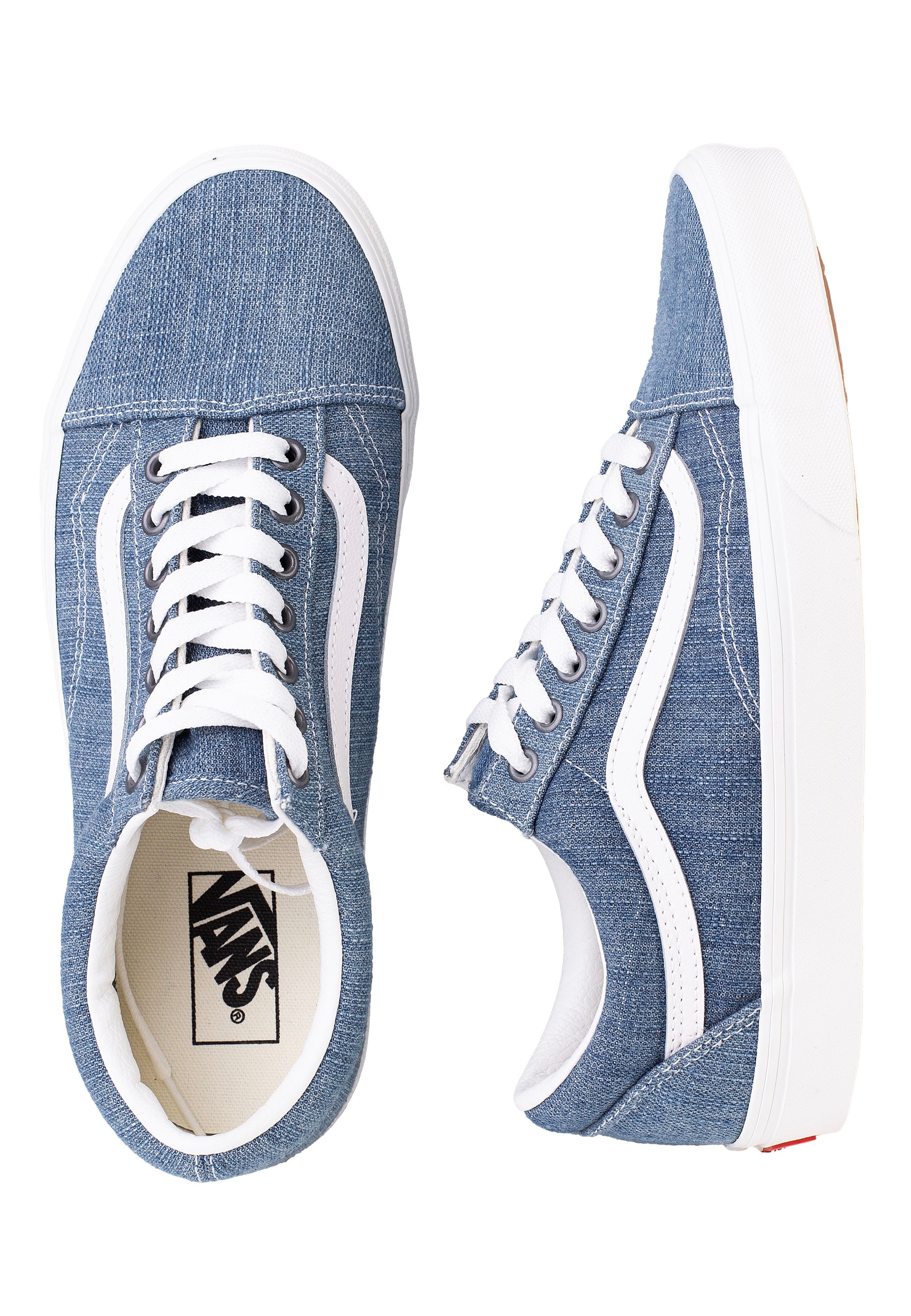 Vans Old Skool Threaded Denim Blue/White - Shoes | Impericon