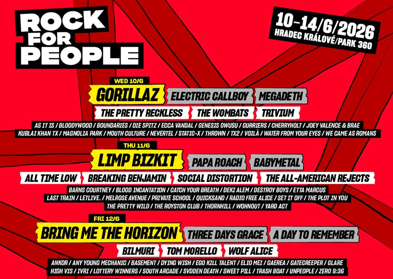 Rock For People 2026 Poster Final Lineup