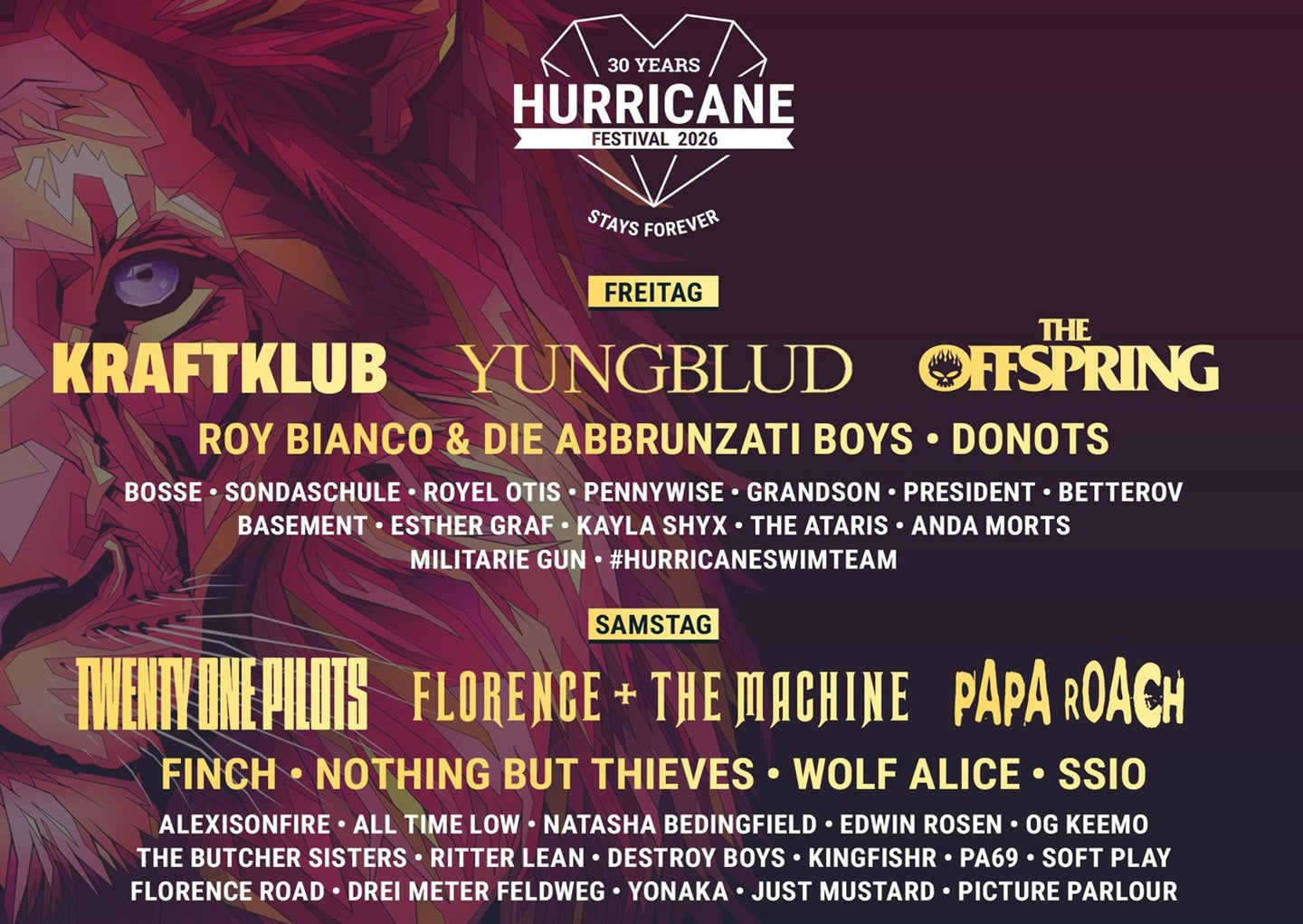 Hurricane Lineup Poster 2026