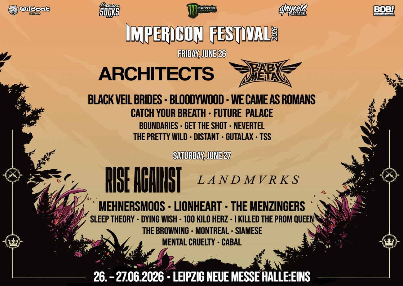 Impericon Festival 2026 New Lineup Poster Header