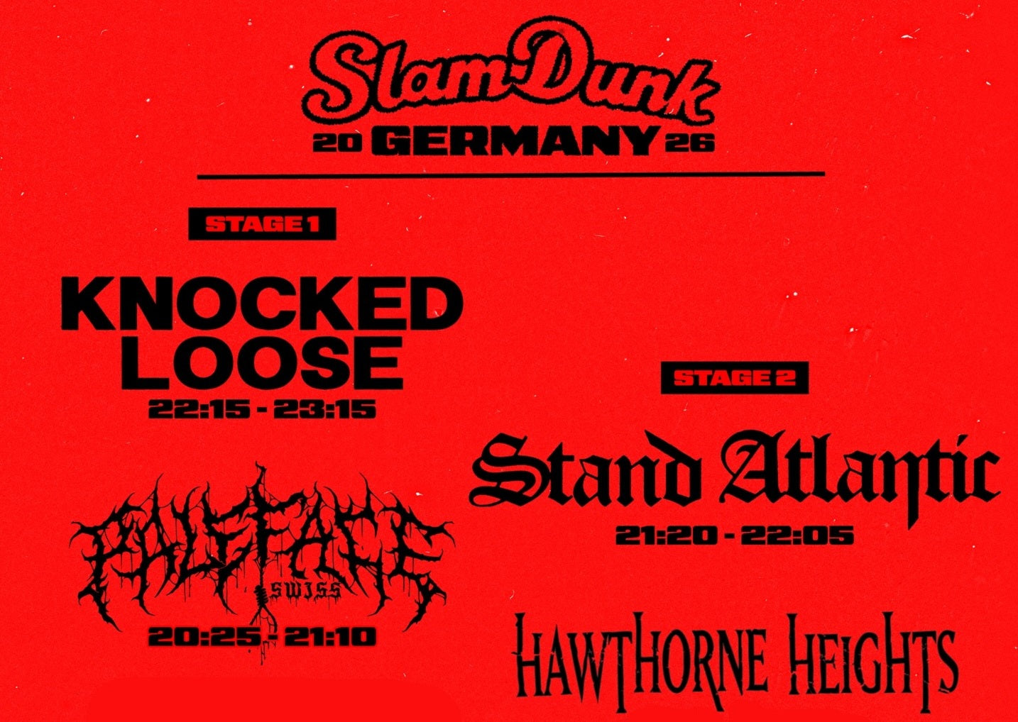 Slam Dunk Timetable Germany 2026