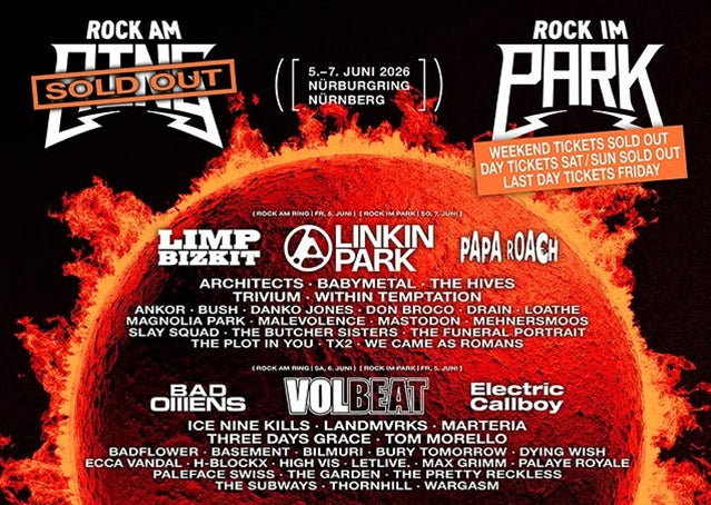 Rock am Ring 2026 Festival Poster