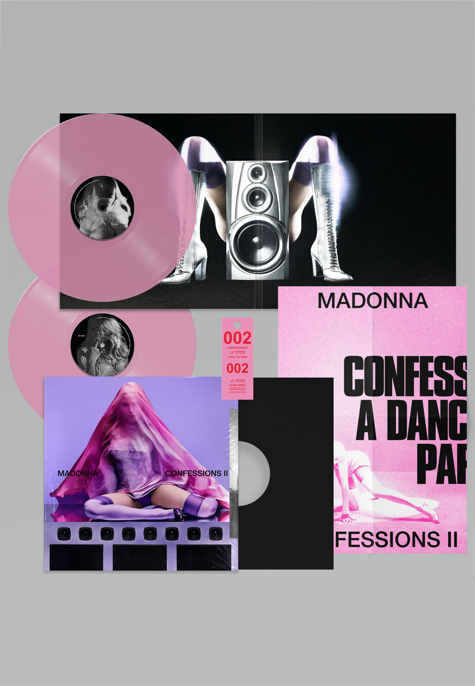 Madonna Confessions II (Extended Version) Ltd. Translucent Pink Colored 2 Vinyl | Neutral-Image