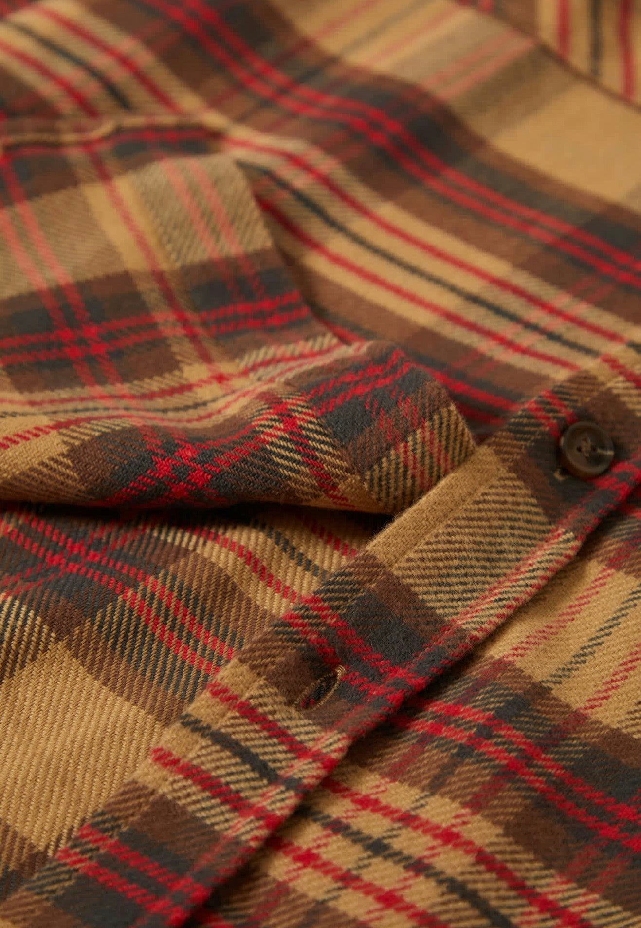 Brixton - Bowery Flannel Curry/Washed Black/Crimson - Shirt | Men-Image