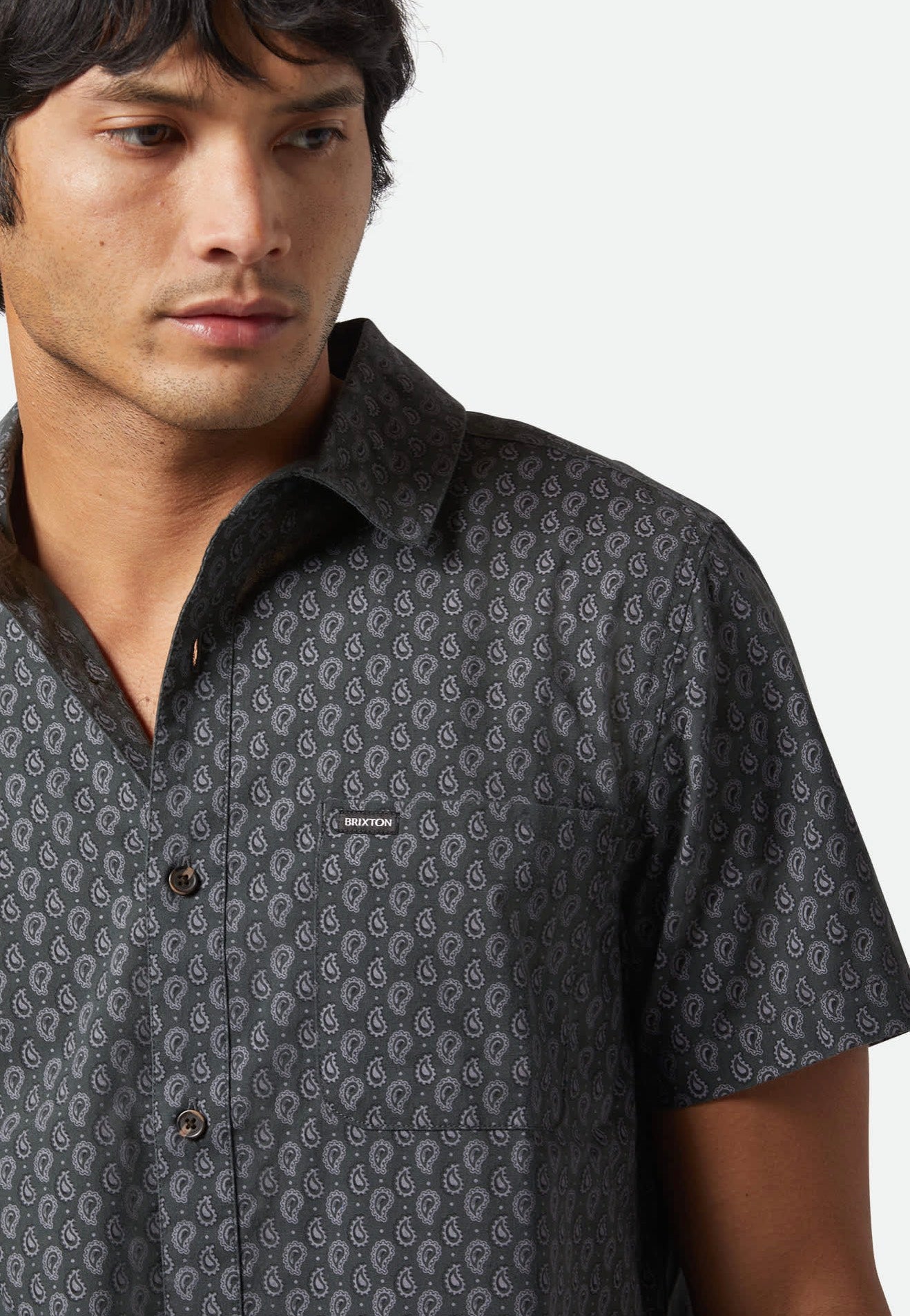 Brixton - Charter Print Washed Black/Paisley - Shirt | Men-Image