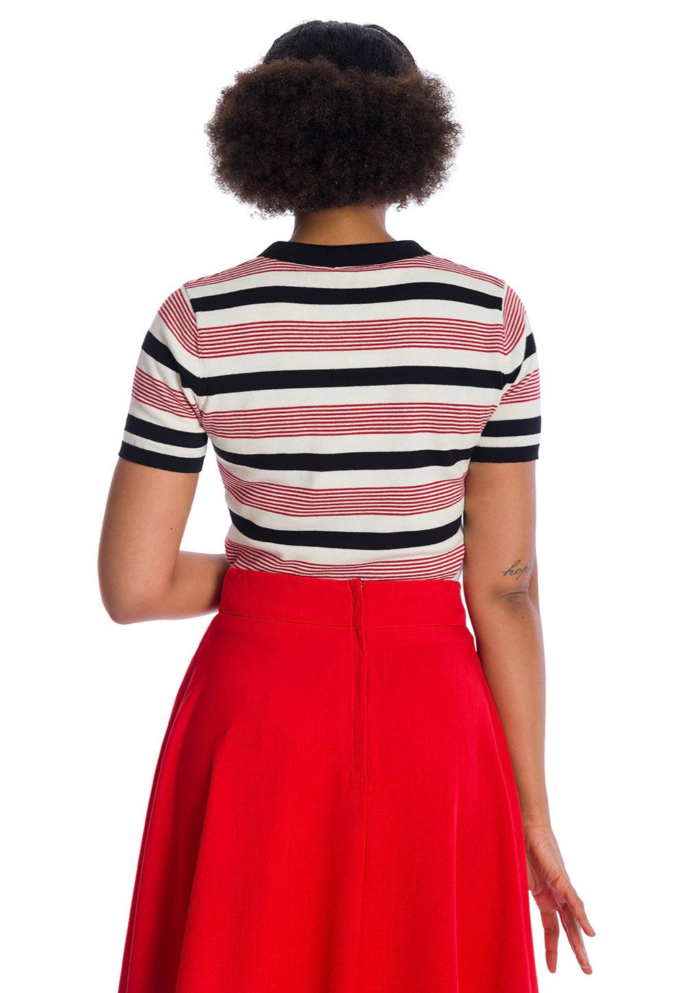 Banned Apparel - Audry Stripe Red - Polo | Women-Image