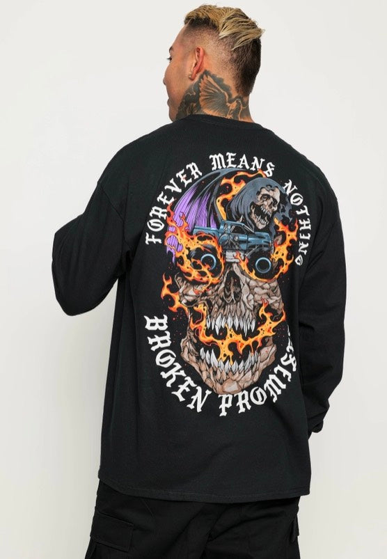 Broken Promises - Magma Black - Longsleeve | Men-Image