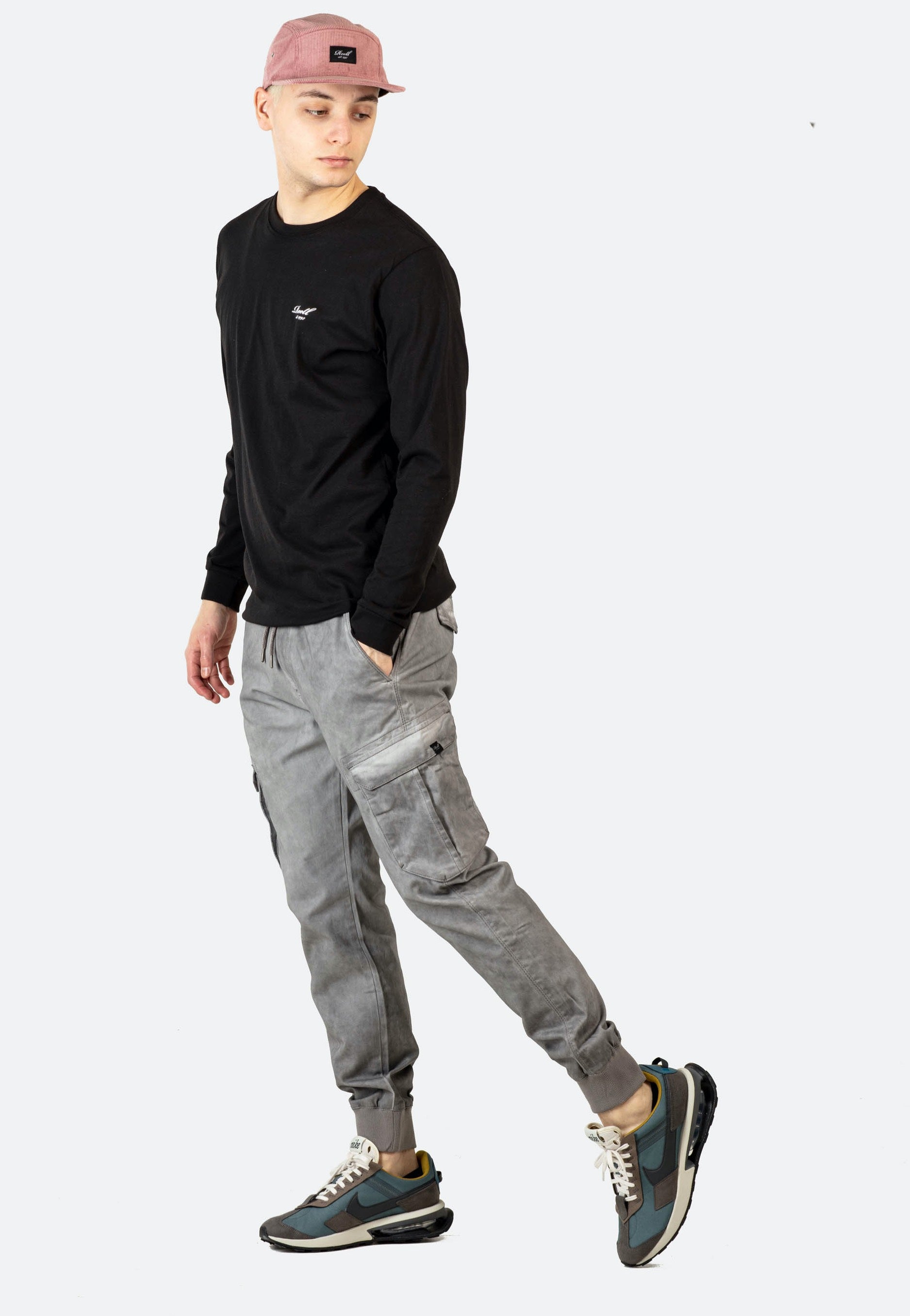 REELL - Reflex Rib Cargo Grey Cold Dye - Pants | Men-Image