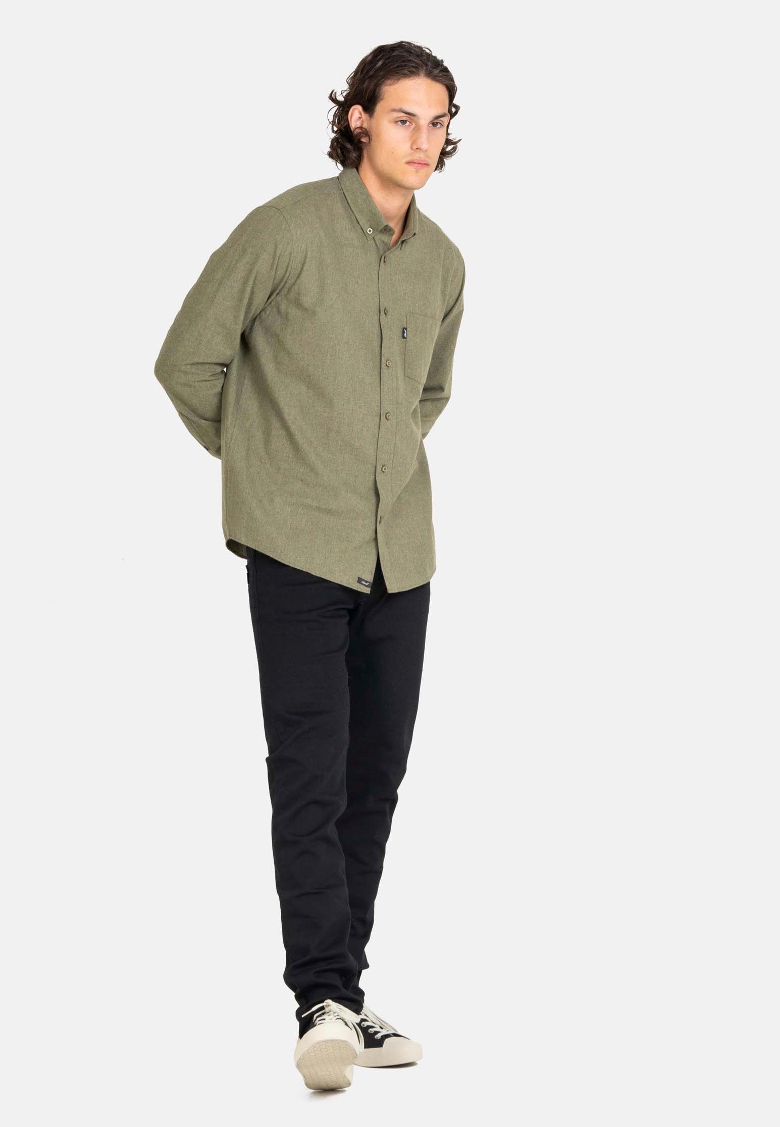 REELL - Nordic Light Olive - Shirt | Men-Image