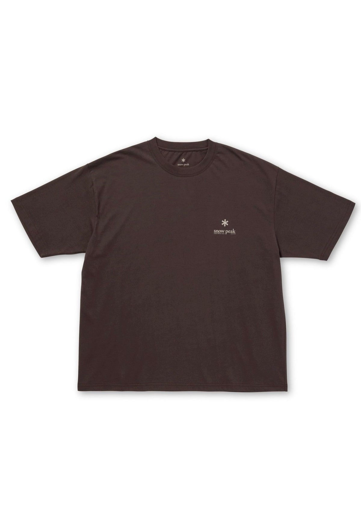 Snow Peak Soft Cotton Relaxed Logo Brown T-shirt | Men-Image