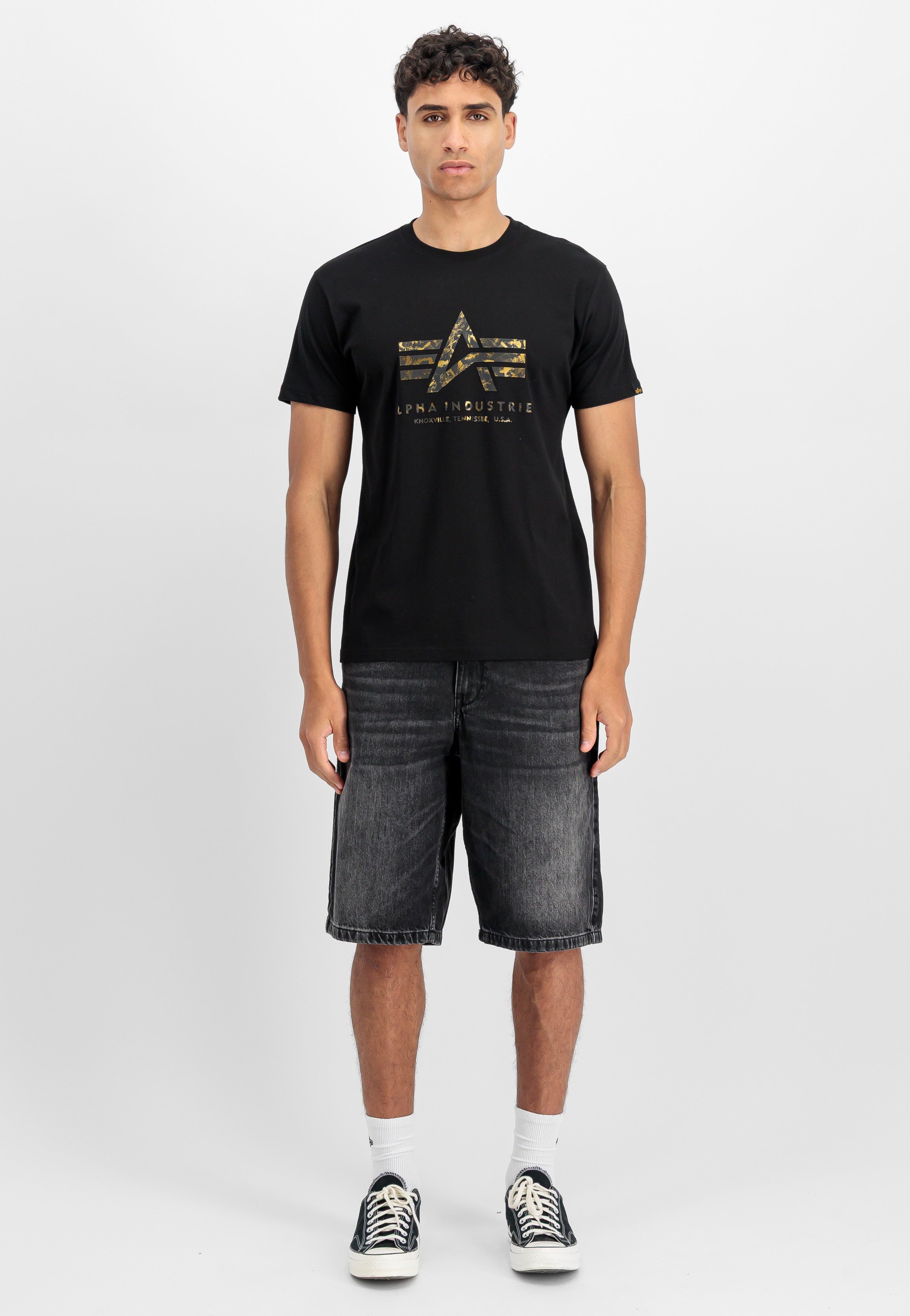 Alpha Industries - Basic Big Logo Effect Print Black - T-Shirt | Men-Image