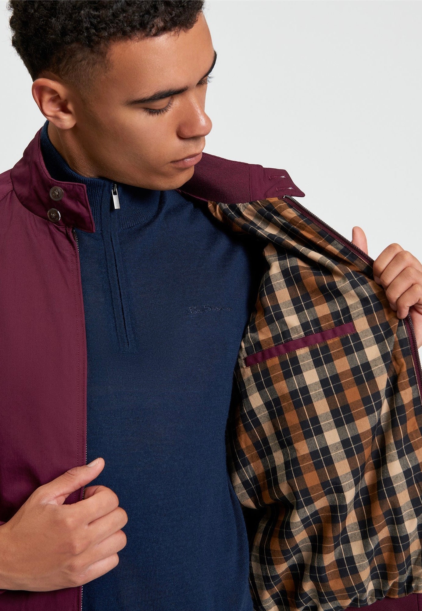 Ben Sherman - Signature Harrington Dark Wine - Jacket | Men-Image