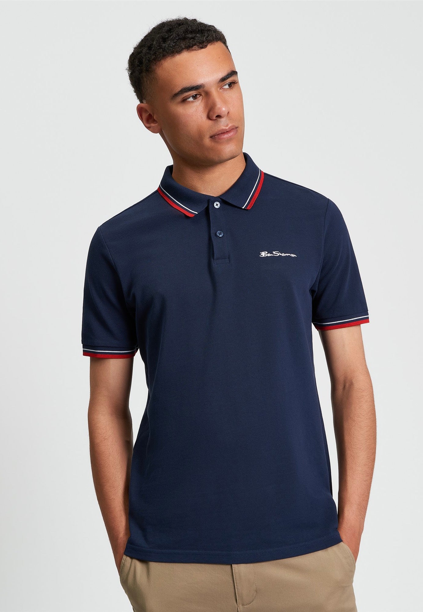 Ben Sherman - Signature Pique Dark Navy - Polo | Men-Image