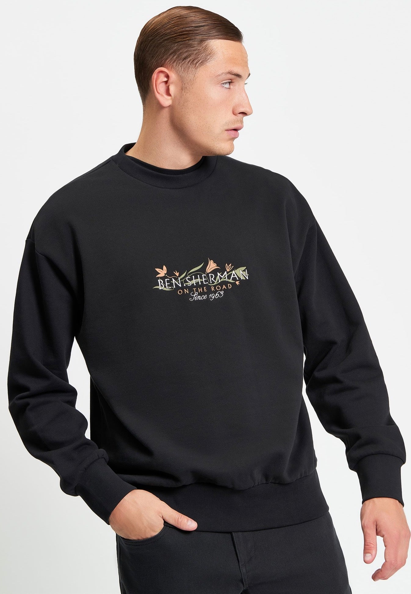 Ben Sherman - On The Road Crew Black - Sweater | Men-Image