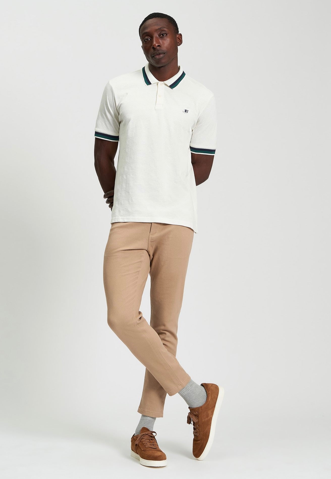 Ben Sherman - Fabric Interest Snow White - Polo | Men-Image