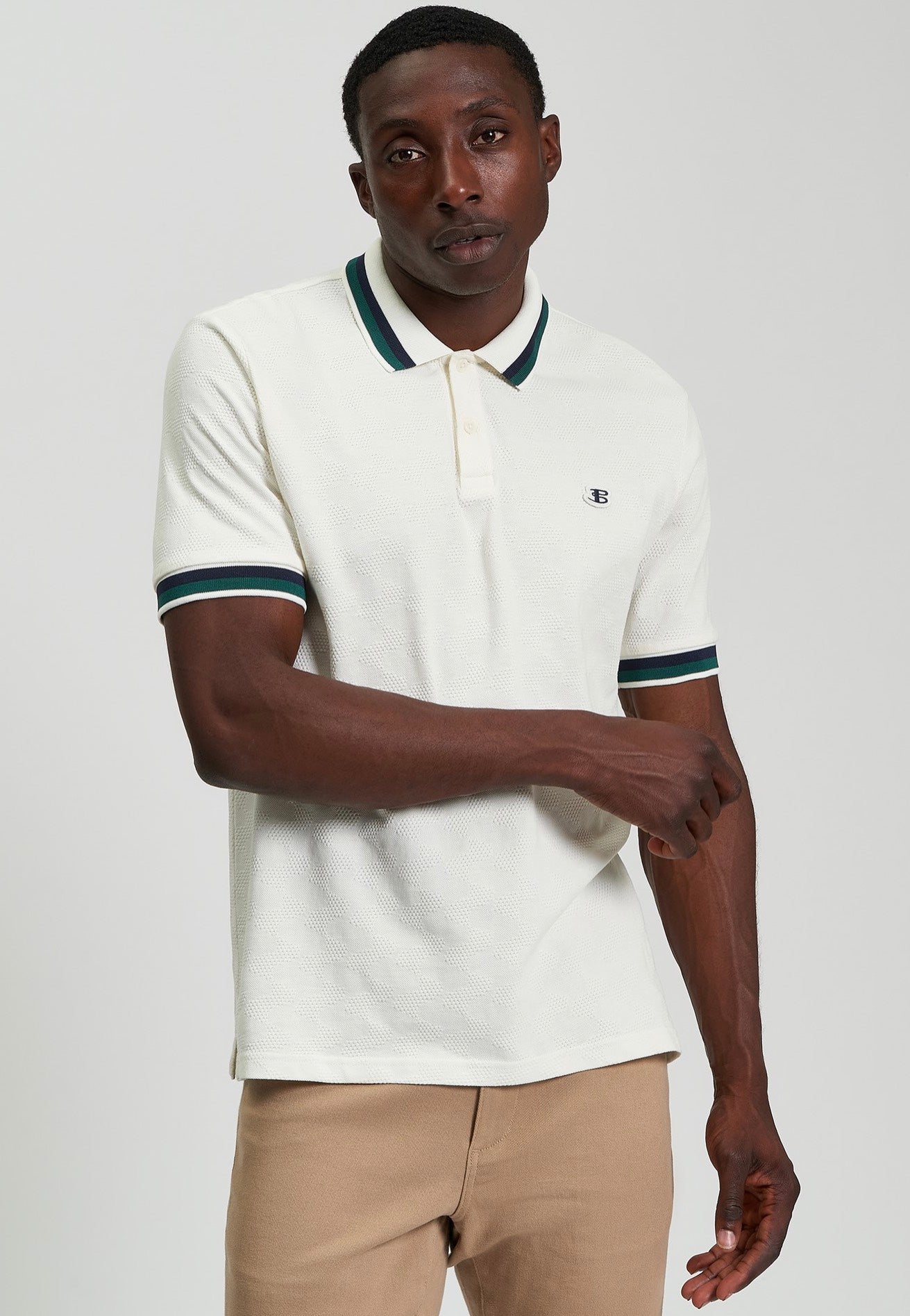 Ben Sherman - Fabric Interest Snow White - Polo | Men-Image