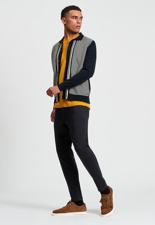 Ben Sherman - BI Coloured Button Through Black - Cardigan | Men-Image