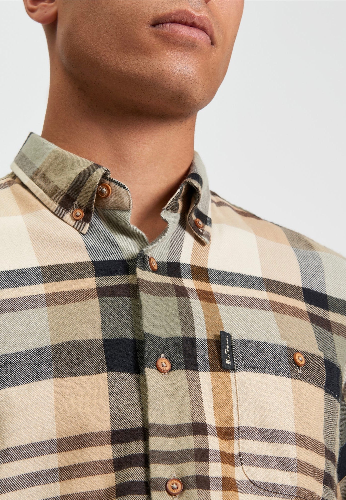 Ben Sherman - Brushed Check Sand - Shirt | Men-Image