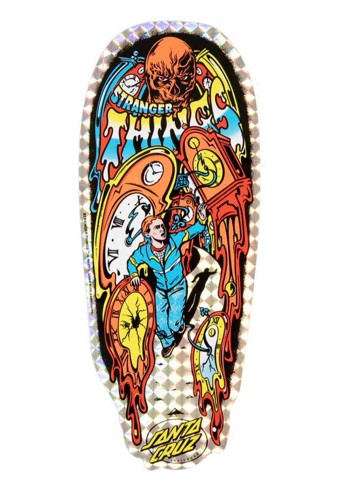 Santa Cruz x Stranger Things - Grabke Max Melting Clock 9.7 x 29.4 Inch - Skate Deck | Neutral-Image