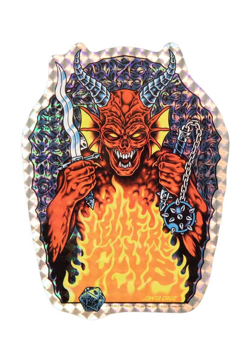 Santa Cruz x Stranger Things - Knox Hellfire Pit 10.07 x 31.275 Inch - Skate Deck | Neutral-Image