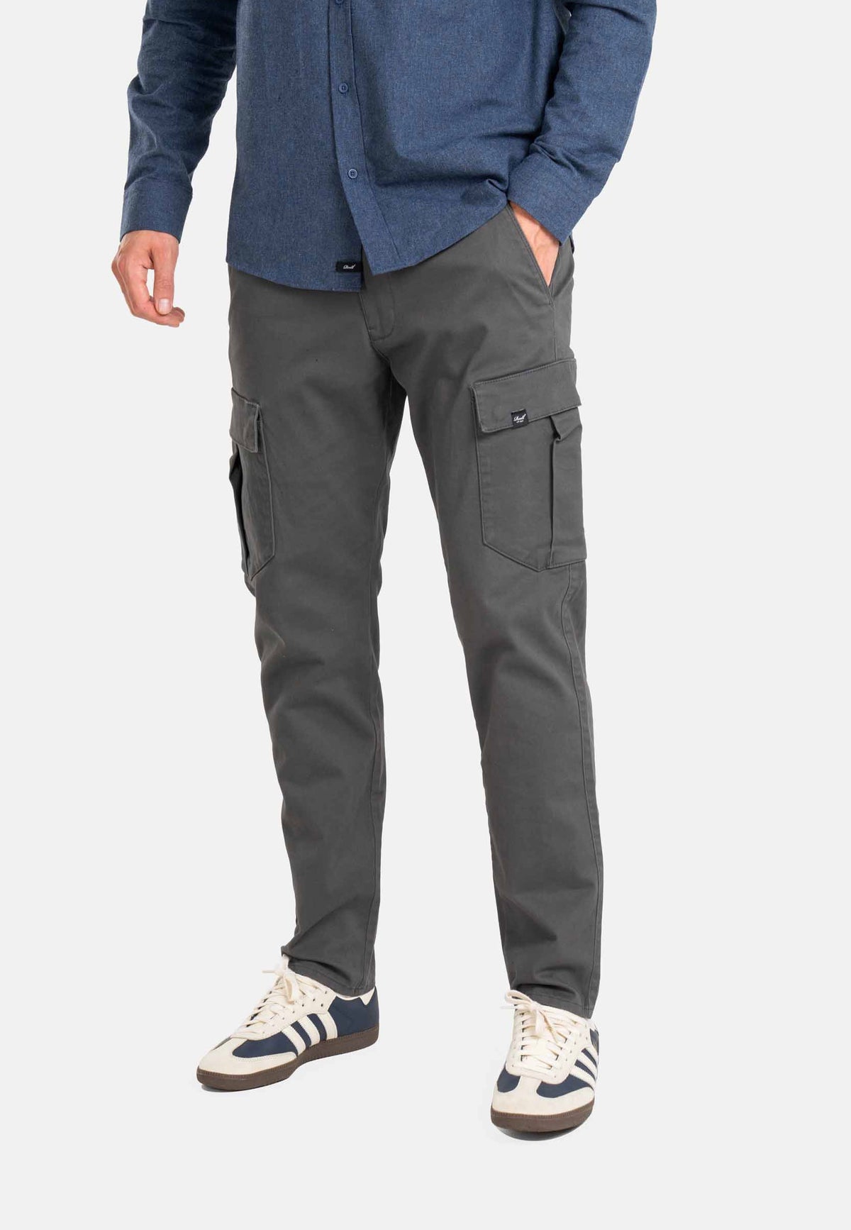 REELL Reflex Easy Cargo Vulcan Grey Byxor | Men-Image