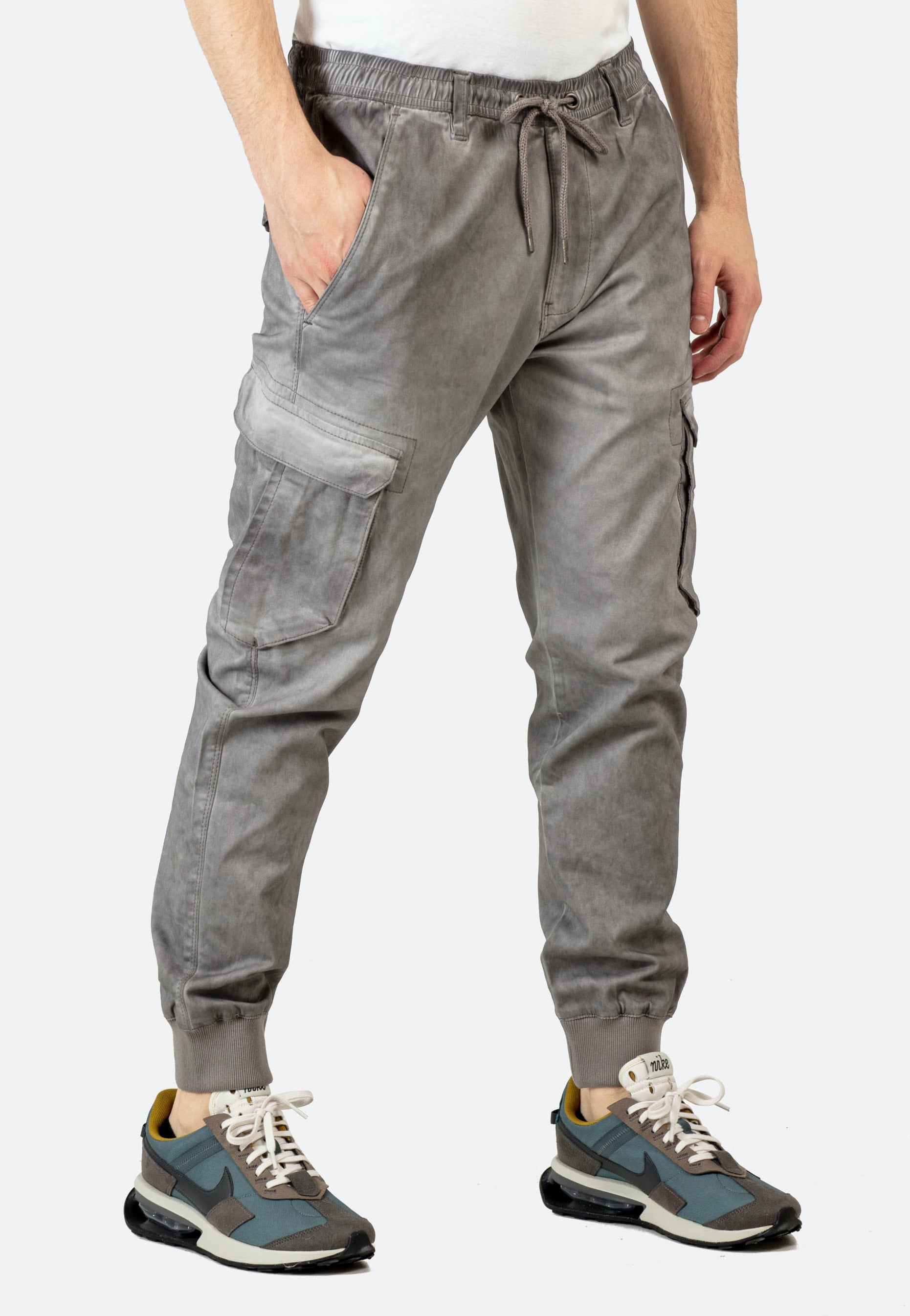 REELL - Reflex Rib Cargo Grey Cold Dye - Pants | Men-Image