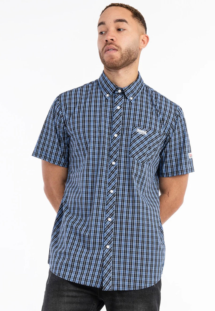 Lonsdale - Brixworth Blue/White/Black - Shirt | Men-Image