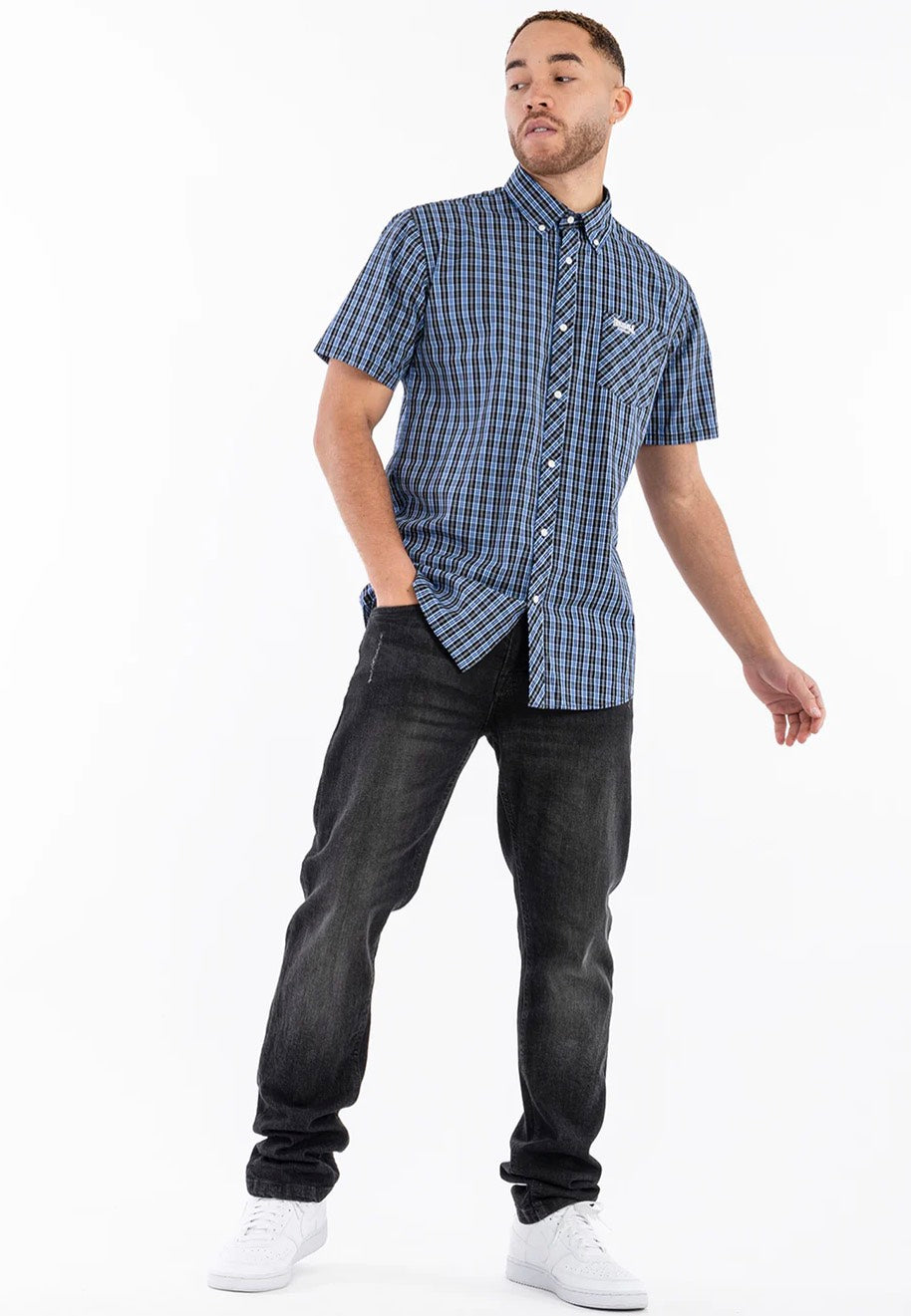 Lonsdale - Brixworth Blue/White/Black - Shirt | Men-Image