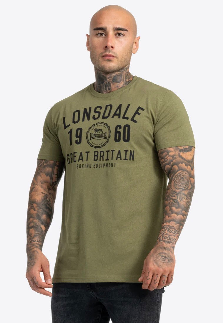 Lonsdale - Bangor Black/Olive Pack Of 2 - T-Shirt | Men-Image