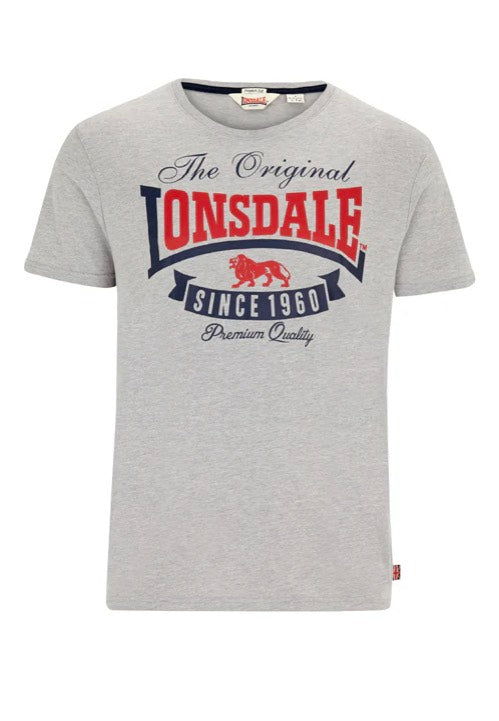 Lonsdale - Corrie Marl Grey - T-Shirt | Men-Image