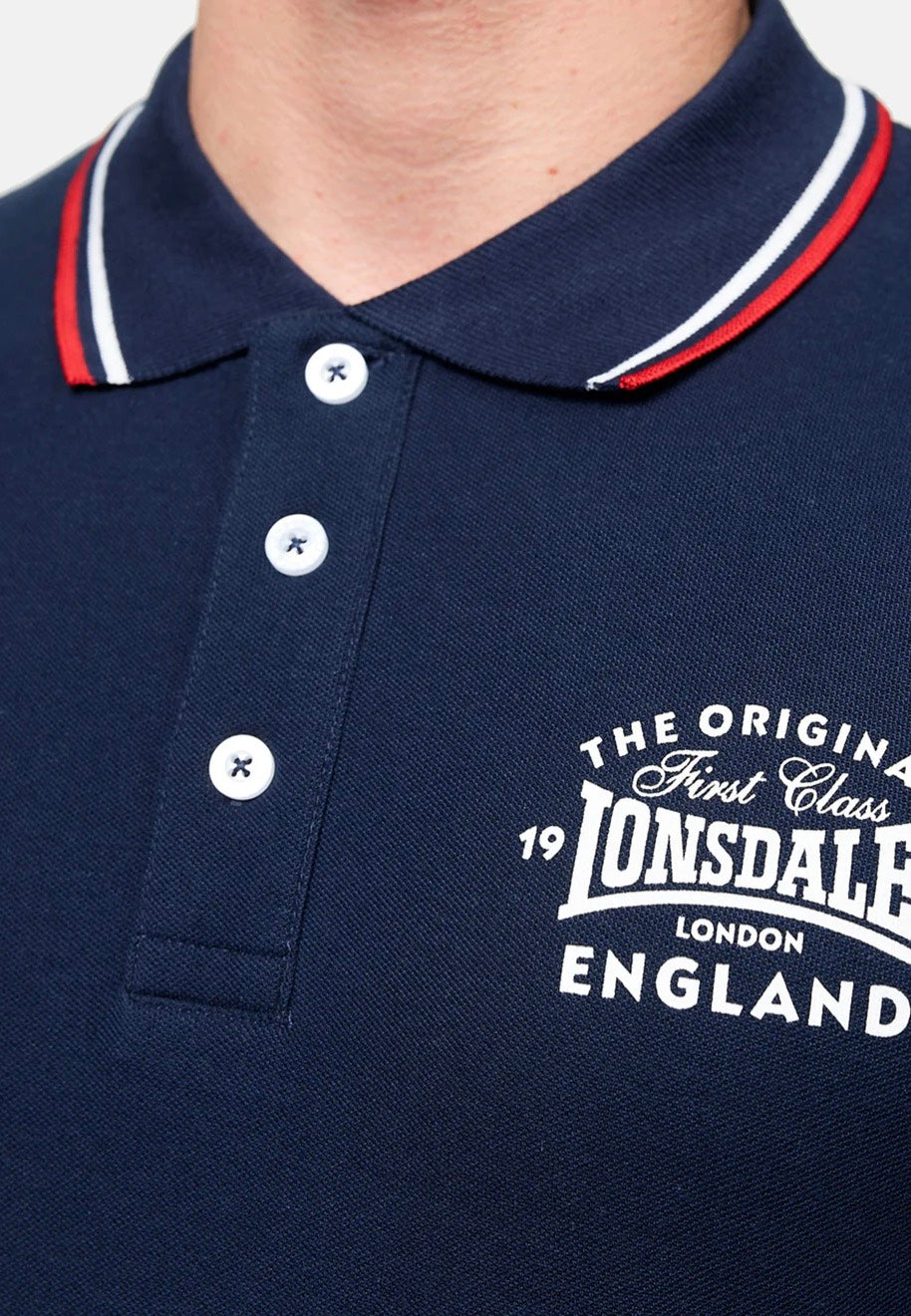 Lonsdale - Moyne Navy/Red/White - Polo | Men-Image