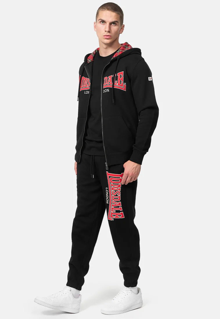 Lonsdale - Coiree Black/Red/White - Sweat Pants | Men-Image