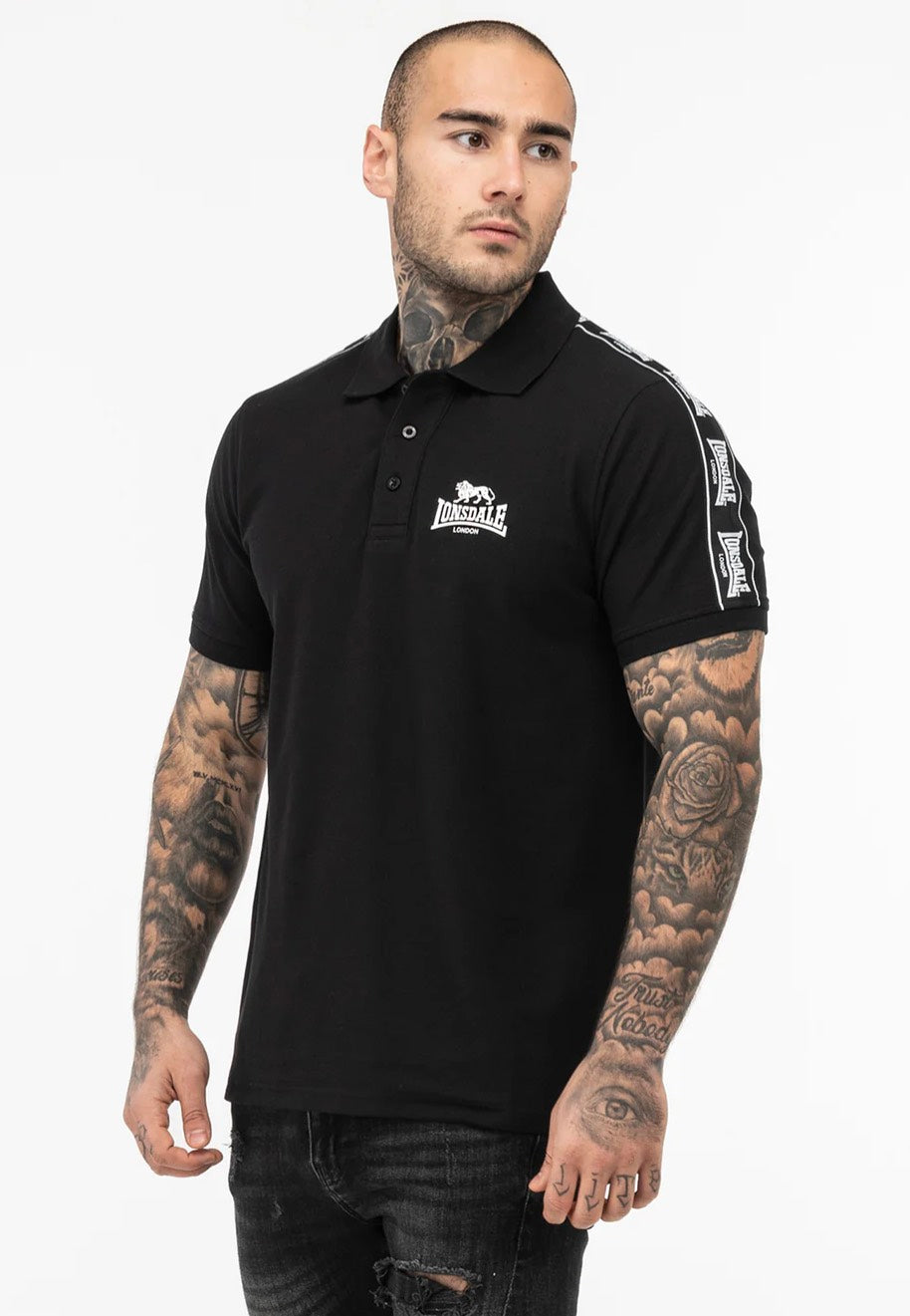 Lonsdale - Setter Black/White - Polo | Men-Image