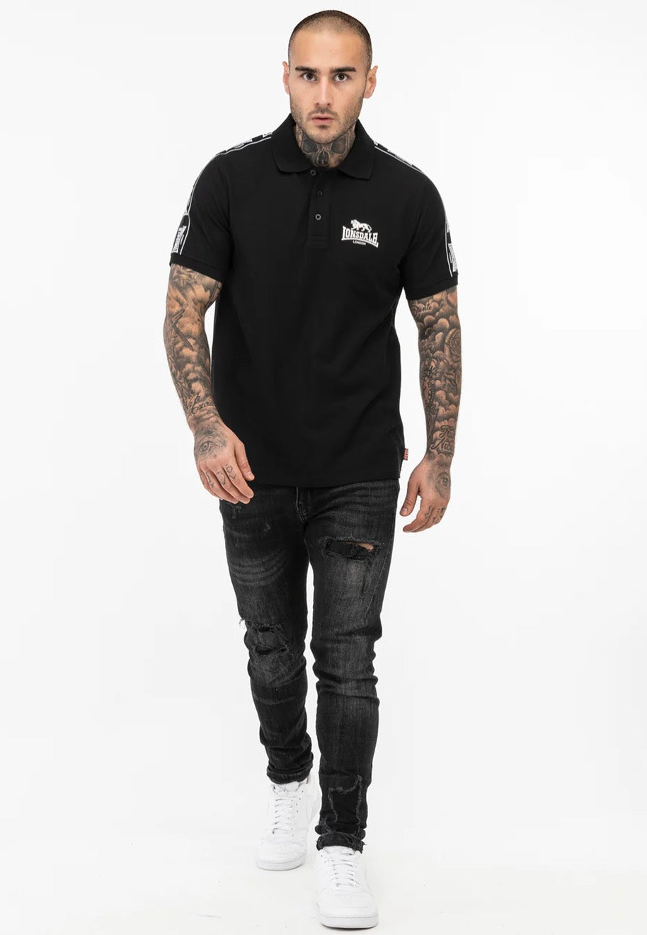 Lonsdale - Setter Black/White - Polo | Men-Image