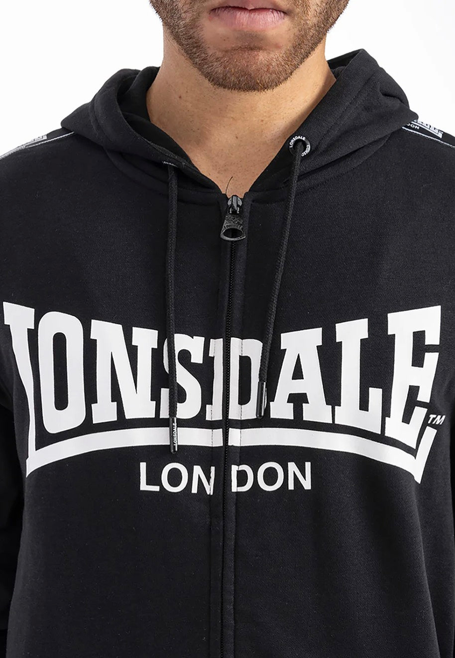 Lonsdale - Bigton Black/White - Zipper | Men-Image
