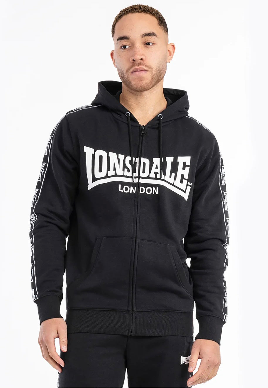 Lonsdale - Bigton Black/White - Zipper | Men-Image