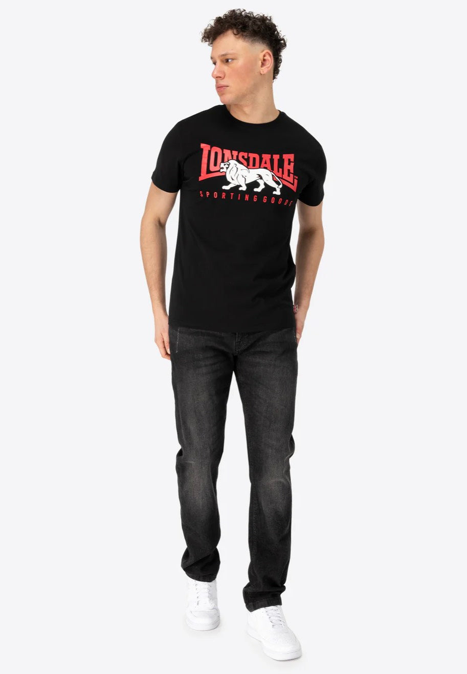 Lonsdale - Ervan Black/Red/White - T-Shirt | Men-Image