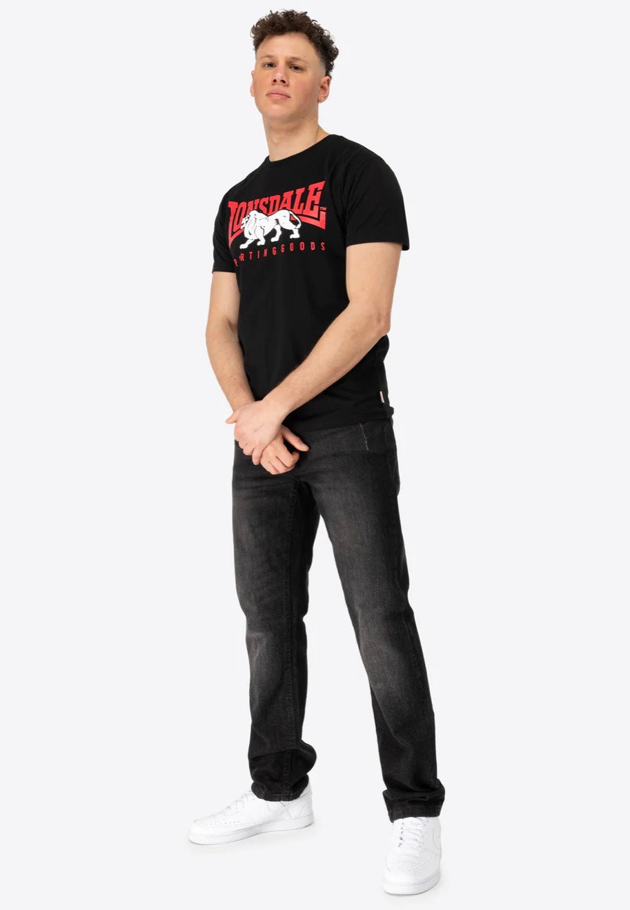 Lonsdale - Ervan Black/Red/White - T-Shirt | Men-Image