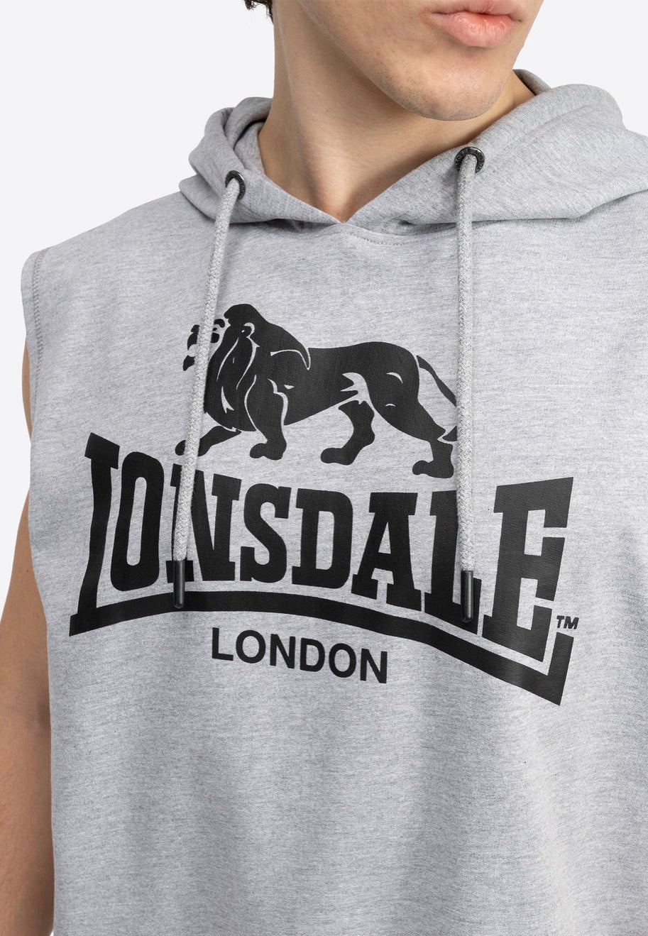 Lonsdale - Bignor Marl Grey/Black - Hoodie | Men-Image