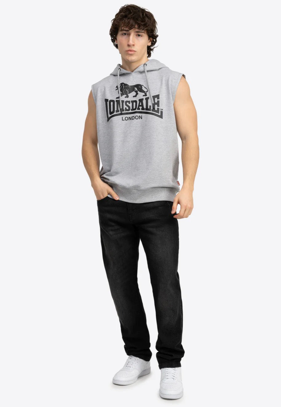 Lonsdale - Bignor Marl Grey/Black - Hoodie | Men-Image