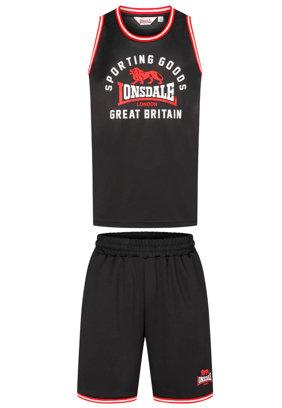 Lonsdale - Pewsey Black/Red/White - Tracksuit | Men-Image
