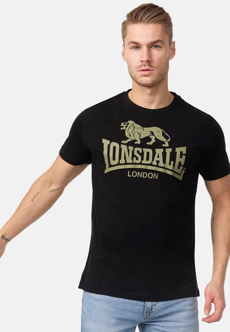Lonsdale - Logo Black/Olive - T-Shirt | Men-Image