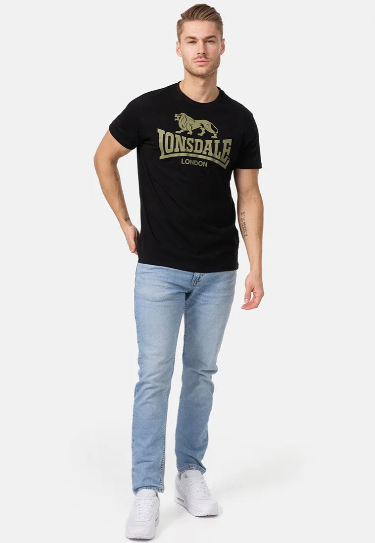 Lonsdale - Logo Black/Olive - T-Shirt | Men-Image