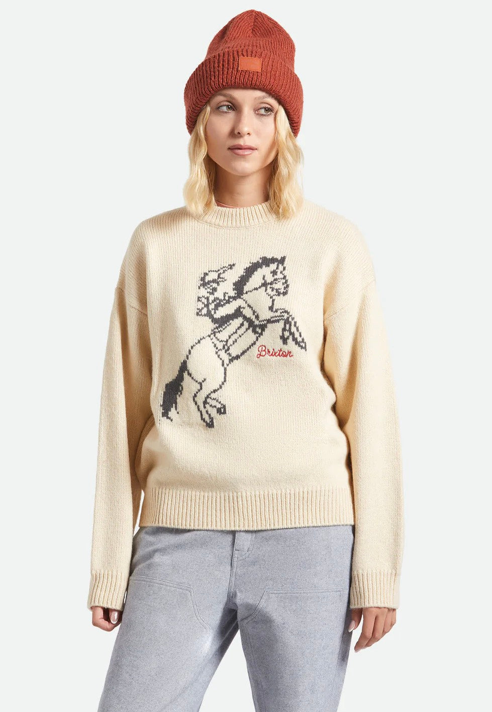 Brixton - Woodburn W Tall Brushed Terracotta - Beanie | Women-Image